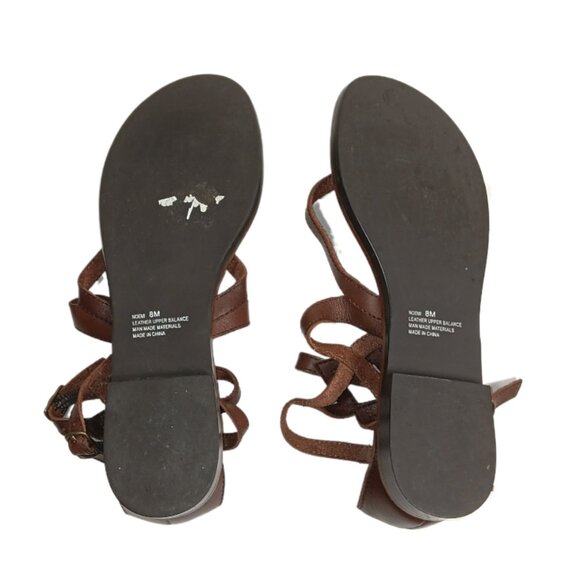Rampage Gladiator Sandals Womens 8 Brown Leather Boho Strappy Noemi Sandals - Picture 5 of 6